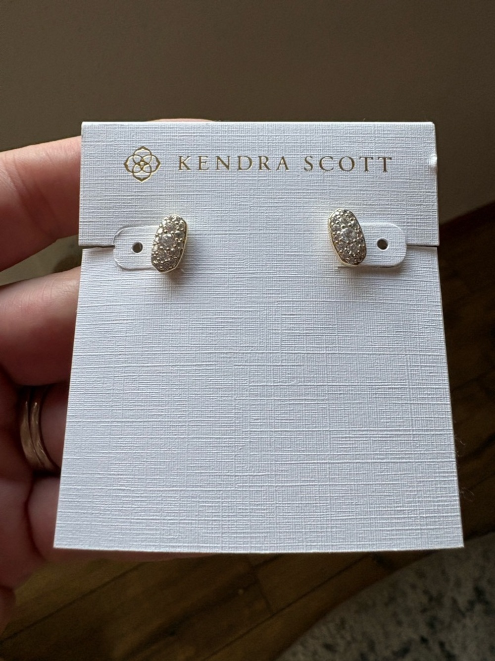 Kendra Scott GRAYSON 14K GOLD PLATE STUD EARRINGS new